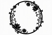 Lotus Floral Wreath Bundle, an Illustration by hafijul (Thumbnail 7 of 9)