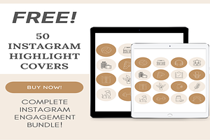 300 Beige Instagram Template Bundle