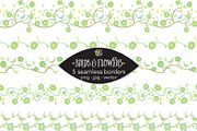 Set 130 - 5 seamless borders, a Decorative Illustration by Little Bird (Thumbnail 1 of 2)