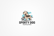 Sporty Dog Logo Template, a Branding & Logo Template by floringheorghe (Thumbnail 1 of 2)