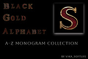 Black Gold Alphabet, an Object Graphic by Vika_Softlife (Thumbnail 1 of 5)