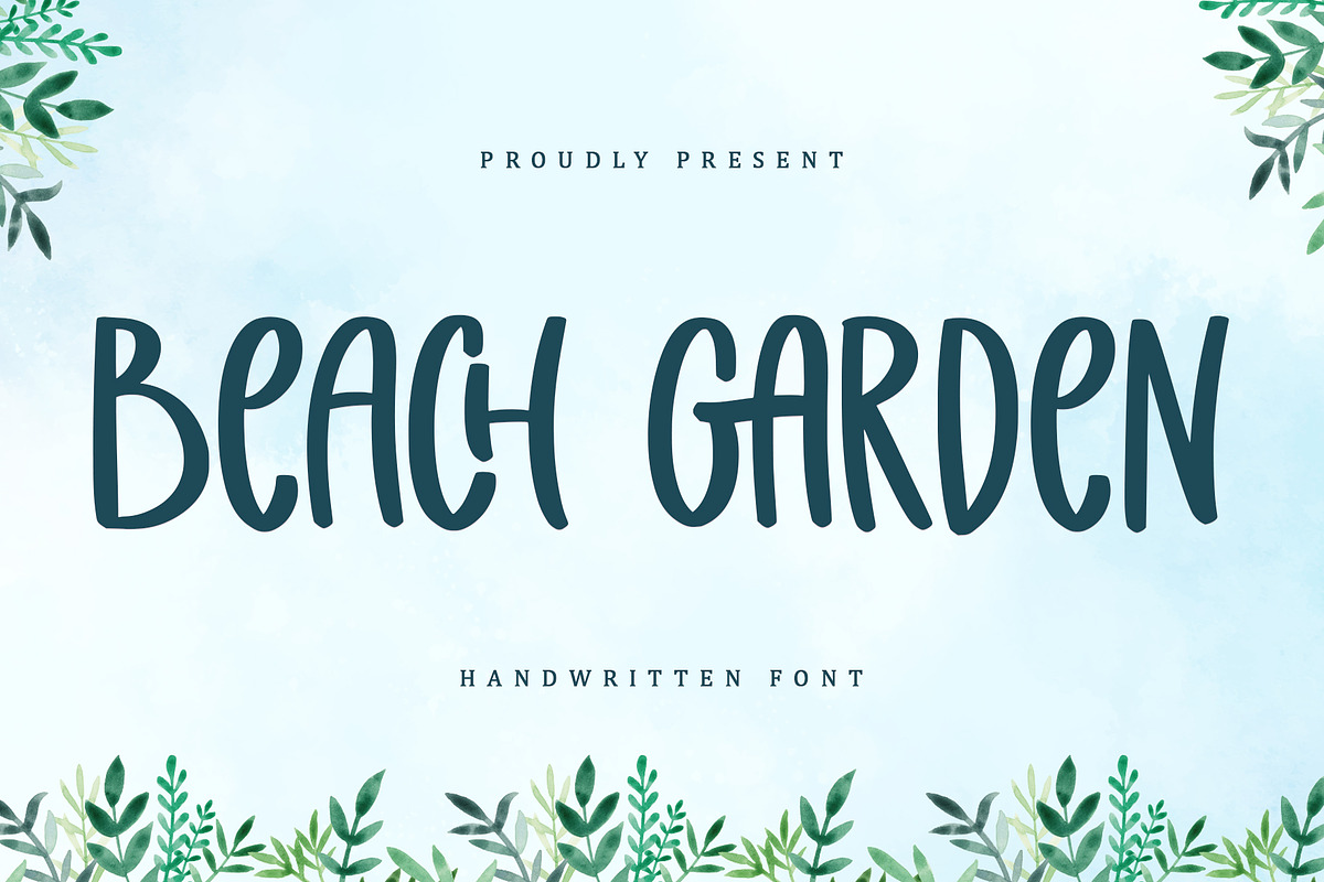 Beach Garden | Handwritten Font, a Handwritten Font by esamaradany (Photo 1 of 8)