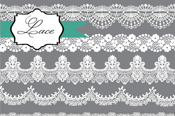 Lace Borders Clipart preview 3