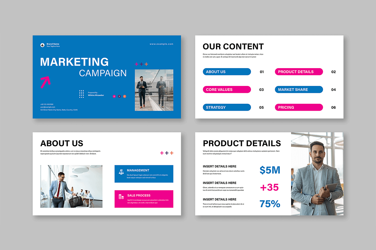 Marketing Campaign Presentation, a Presentation Template by Mighty-Slide (Photo 2 of 4)
