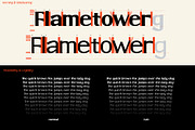 FLAMETOWER FAMILY TYPEFACE & DISPLAY, a Sans Serif Font by panakota studio (Thumbnail 3 of 8)