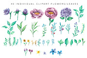 VIOLITA Floral Design Set Watercolor, a Texture Illustration by andypray (Thumbnail 2 of 6)