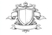 Hand-Drawn Heraldic Shield and Ribbo, a Graphic by Creativeshirt (Thumbnail 3 of 10)