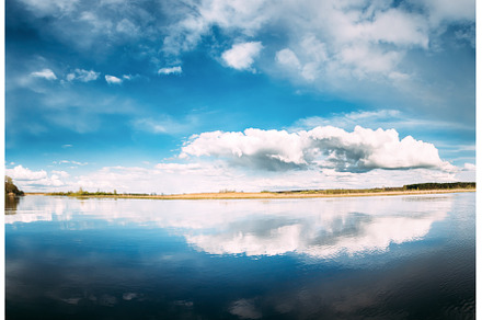 River Or Lake Landscape With, a Nature Photo by Our Amazing World