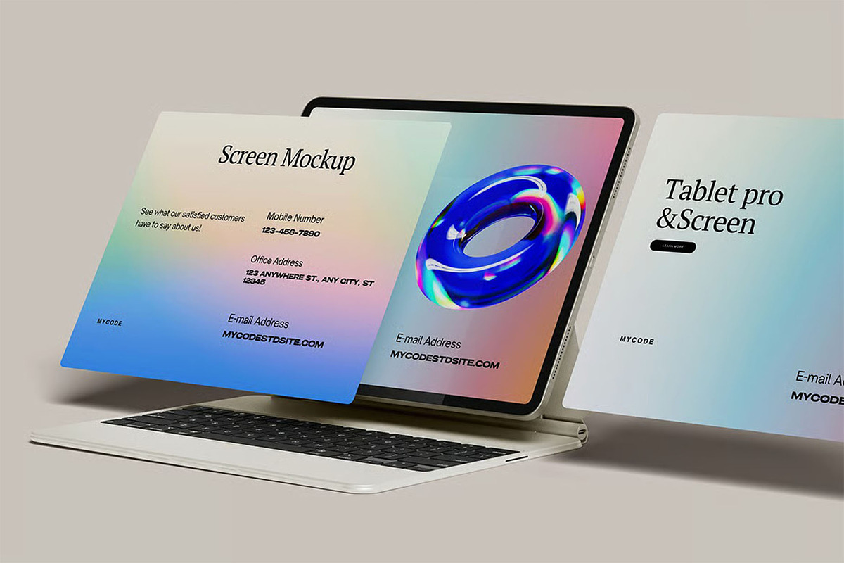 Tablet Pro & Screen Mockup, an iPad Mockup by zpackcreative (Photo 4 of 5)