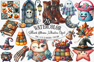 Patchwork Halloween Sublimation PNG, an Illustration by Designking
