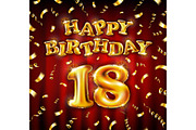 Happy Birthday 18 gold eighteen art, an Object Graphic by Rommeo79 (Thumbnail 2 of 5)
