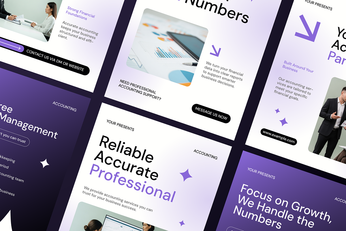 Accounting Services Instagram Post, a Social Media Template by Annora Studio (Photo 2 of 6)