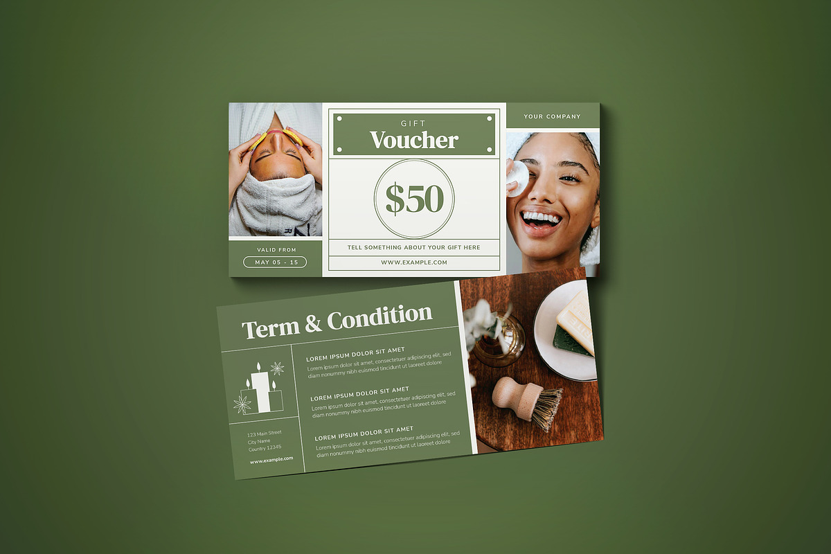Voucher Spa, a Card Template by graphicook (Photo 2 of 3)