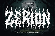 ZERION - Black Metal Font
