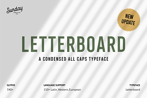 Letterboard - Condensed Sans Serif
