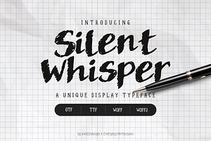 Silent Whisper | Doodle Display Font