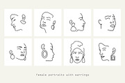 Line - female portraits & patterns, a Pattern Graphic by Pretty Meerkat (Thumbnail 4 of 11)