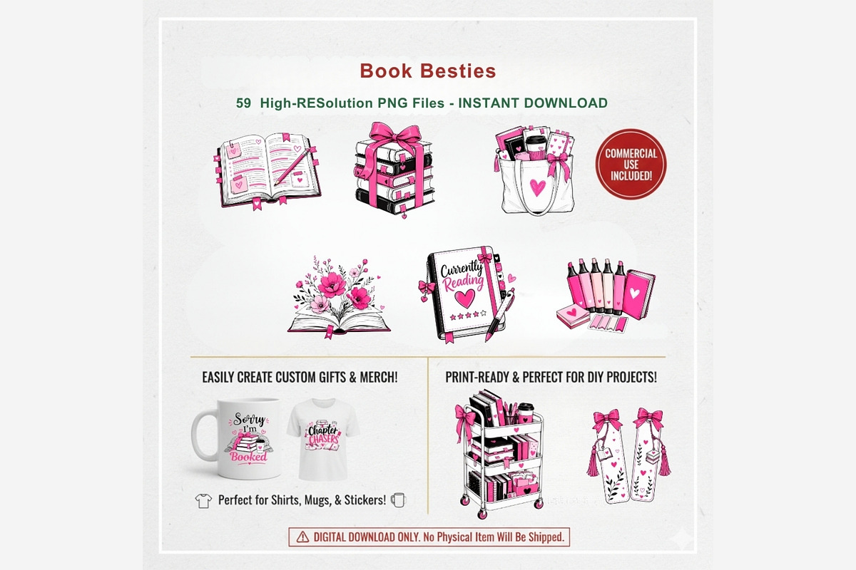 Black Book Besties Clipart Bundle, a Person Illustration by Tanya Kart (Photo 9 of 10)