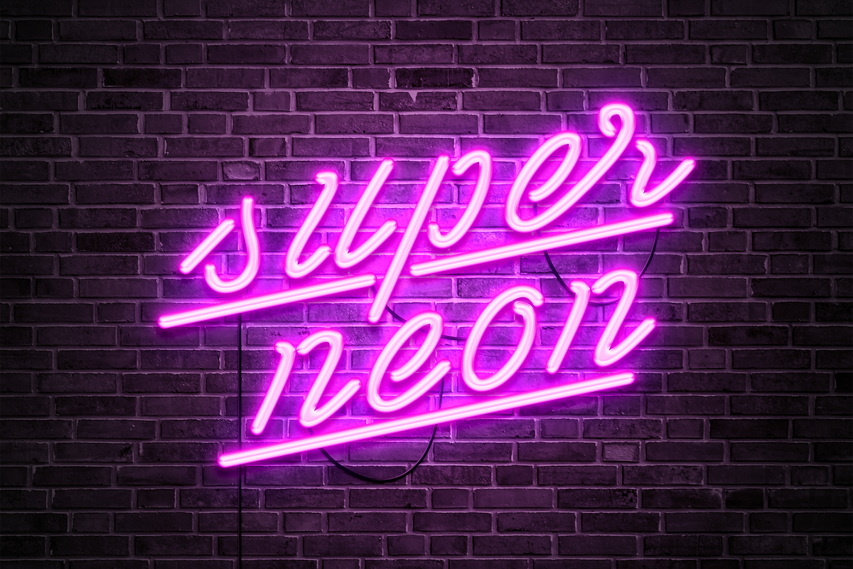 Neon Effect Mockup, a Product Mockup by Salih Kizilkaya (Photo 1 of 8)