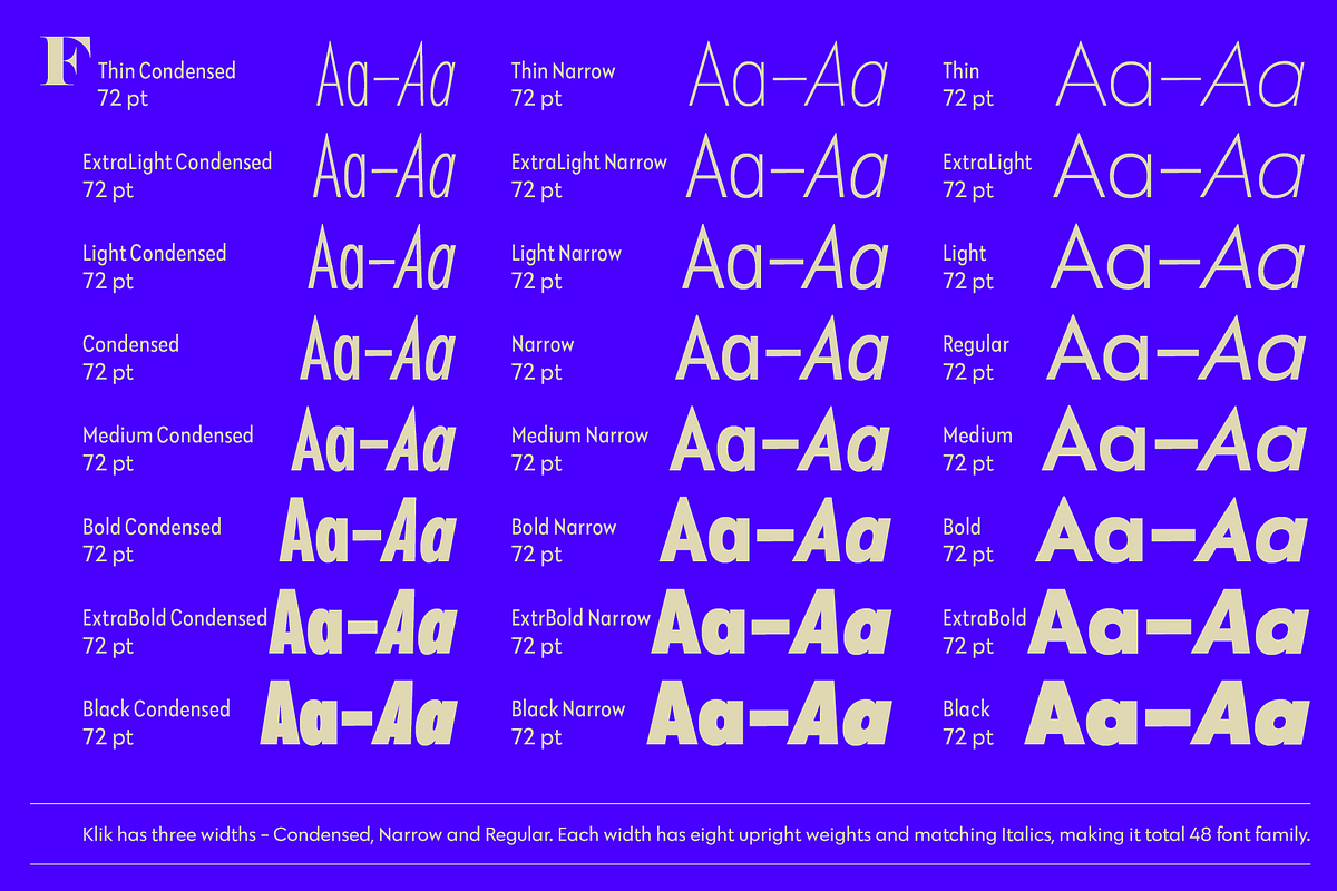 Klik Sans Serif Super Family, a Sans Serif Font by Fenotype (Photo 2 of 11)
