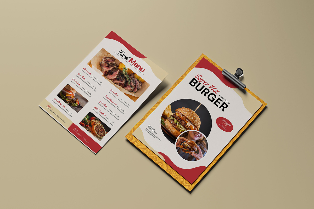 Super Hot Burger Template, a Stationery Template by Creatiya Type (Photo 4 of 5)
