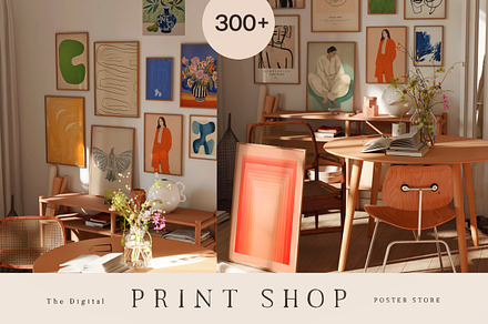 Contemporary Prints and Posters, a Background Graphic by Laras Wonderland