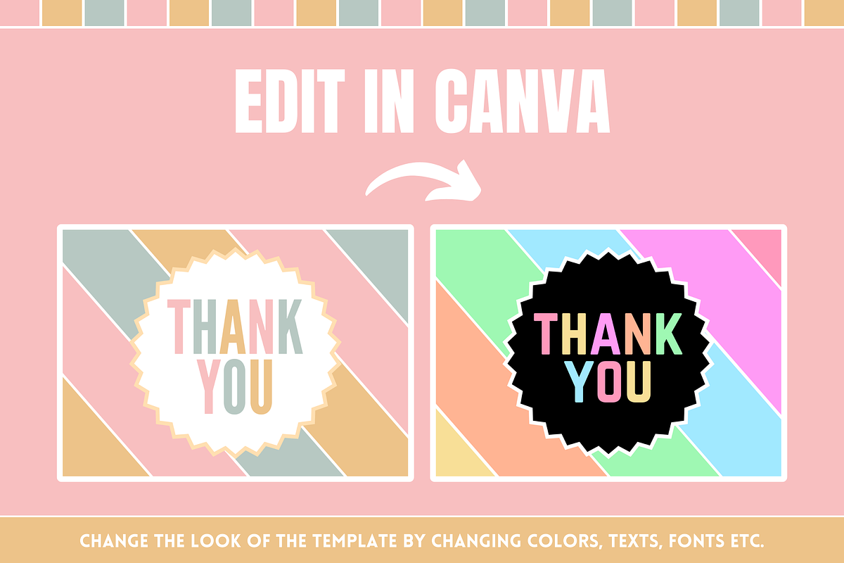 Cute Thank You Card Template, a Card Template by SunshineStudioBoutique (Photo 5 of 10)