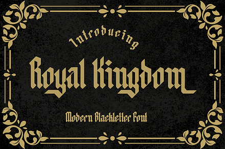 Royal Kingdom - Blackletter Font, a Blackletter Font by Pixesia Studio