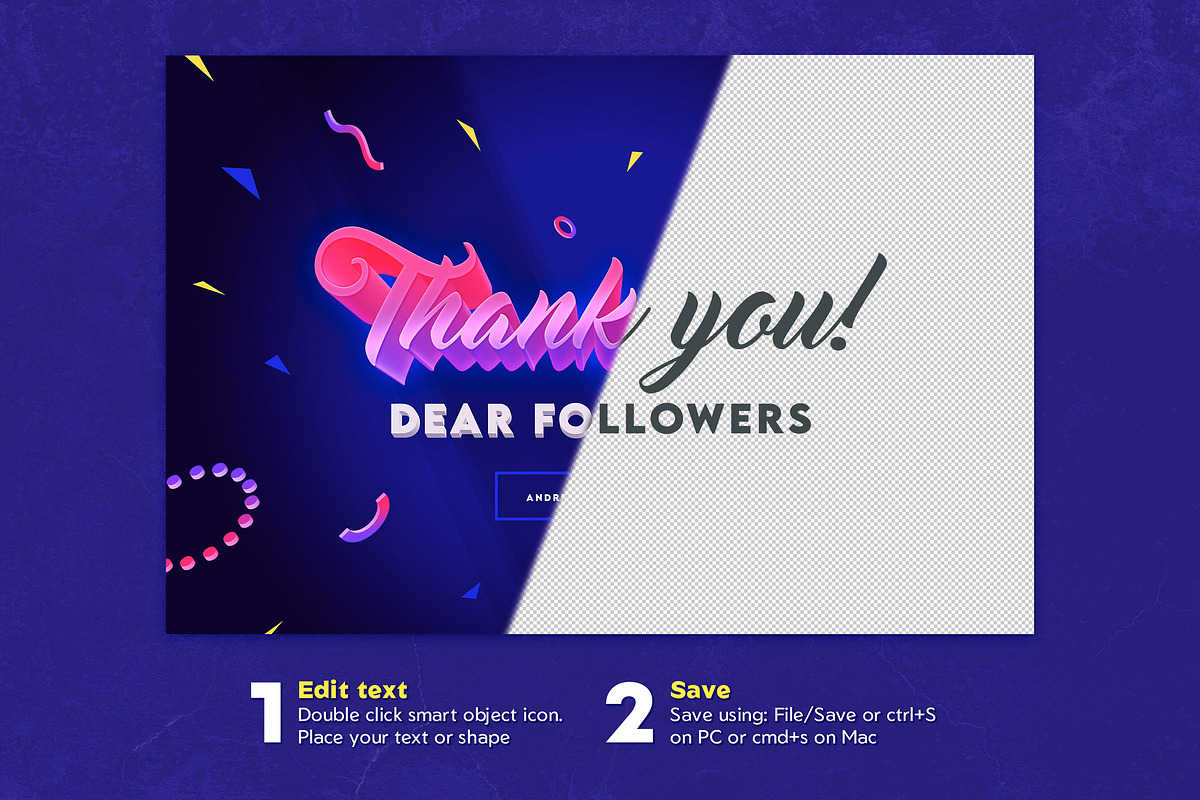 Thank You Text Effect, a Marketing Template by Andrew Skoch Design (Photo 2 of 3)