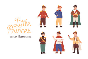 Cute little princes set, a Person Illustration by Good Studio