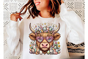 Easter Day Highland Cow Highland, a Seasonal Illustration by Designking (Thumbnail 4 of 6)