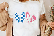 Checkered Pink Bunny Ears Easter SVG, an Illustration by CrexoraLab (Thumbnail 4 of 4)