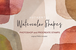 Authentic Watercolor Shape Stamps