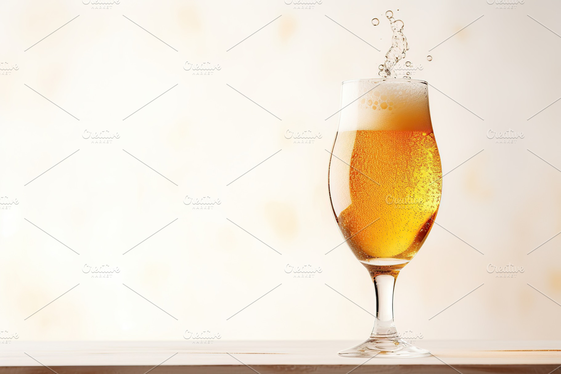 Pouring beer into glass on white background, a Food & Drink Photo by AlyaAnd