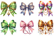 Mardi Gras Coquette Bow Clipart, an Illustration by DreamArtGraphic (Thumbnail 3 of 5)