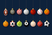 Christmas sport ball set, an Object Graphic by Lunarts Studio (Thumbnail 5 of 6)