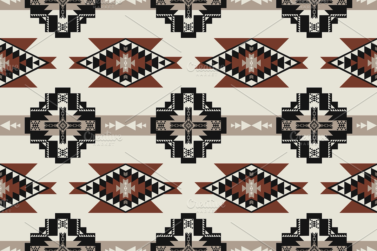 Vintage Native American Pattern, a Pattern Graphic by PPEthnicDecorPattern (Photo 1 of 10)