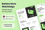 Battery Store Web Design, a Wireframe Template by INSPR STD (Thumbnail 1 of 6)
