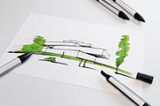 Artist and creative mockup set, a Pens & Pencil Mockup by INTERARTIVITY (Thumbnail 14 of 25)
