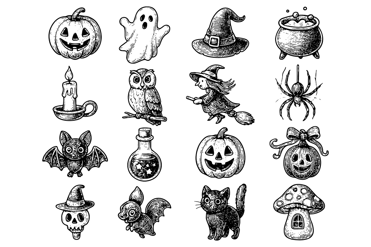 Halloween Witchcraft Clipart, an Object Graphic by RT Studio (Photo 2 of 4)