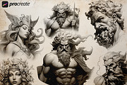 Procreate ~ Greek mythology ~, a Brush Add-On by Studio.Valhalla (Thumbnail 5 of 5)