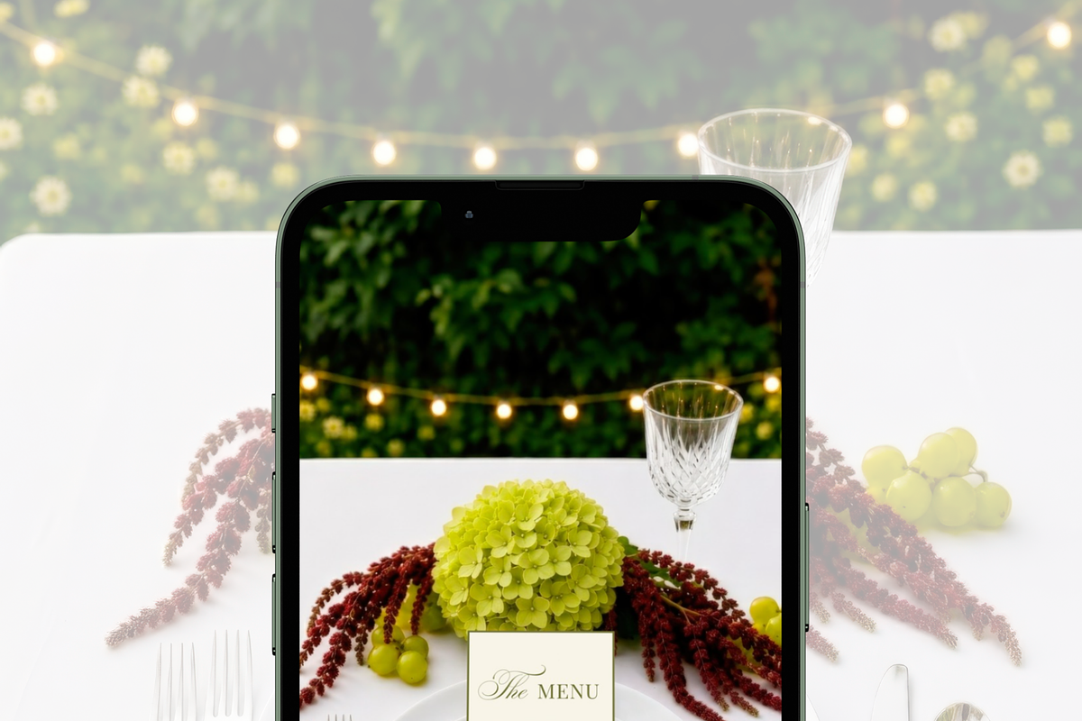 Chartreuse Wedding Menu Mockup, an Advertising Mockup by Serenefeeling (Photo 7 of 8)