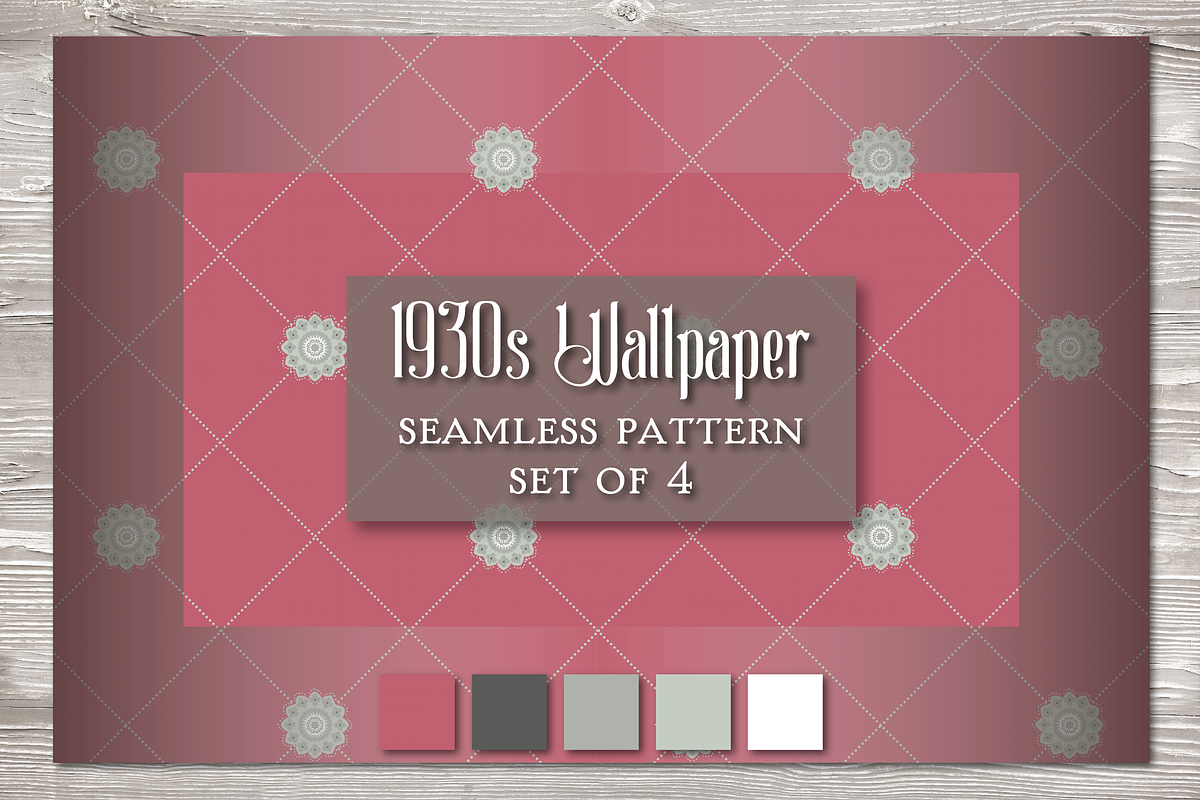 Vintage Seamless Pattern RED, a Pattern Graphic by Barbara's iCandy (Photo 3 of 6)