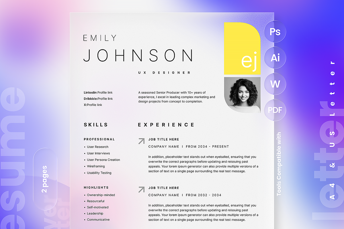 Resume/CV, a Resume Template by Reuix Studio (Photo 1 of 6)