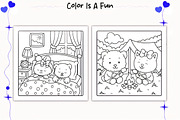 Sweet Days Cute & Cozy Coloring Page, a Decorative Illustration by Design Station (Thumbnail 2 of 4)