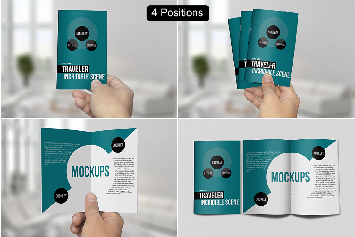Pocket Booklet / Catalog Mockups, a Print Template by Kongkow (Photo 2 of 3)