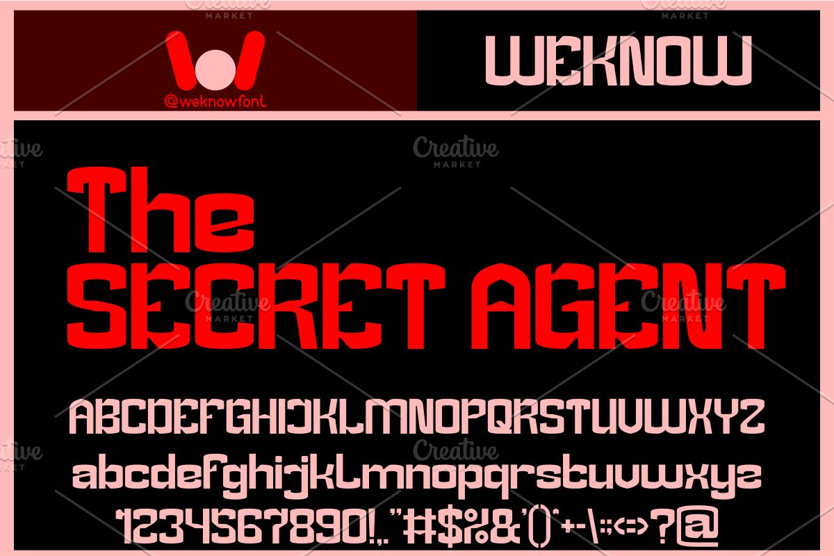The Secret Agent font, a Font by weknow (Photo 1 of 8)