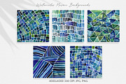 15 Watercolor Mosaic Backgrounds, a Texture Graphic by Sweet Fig (Thumbnail 2 of 10)