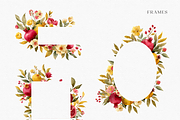 Watercolor Pomegranate Bouquet, a Decorative Illustration by ThaismotaCreativeCo (Thumbnail 5 of 10)