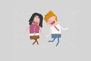 3d Illustration. Lovely Couple.